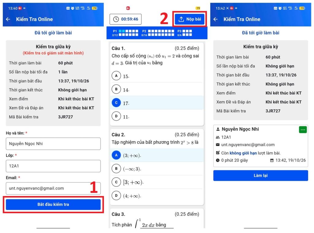 Học sinh làm bài kiểm tra online - 2